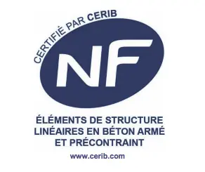 Logo NF éléments de structures en béton armé et précontraint